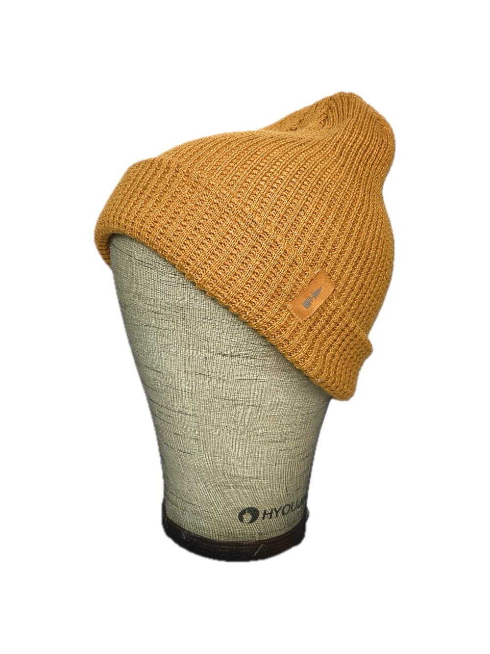 Kids Ribbed Knit Beanie - Mustard Yellow